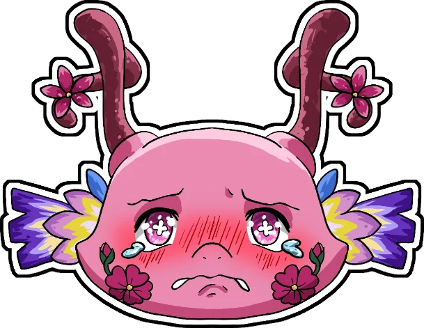 Flower dragon sticker