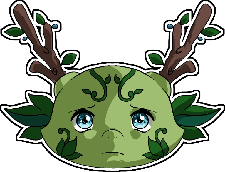 Leaf dragon sticker