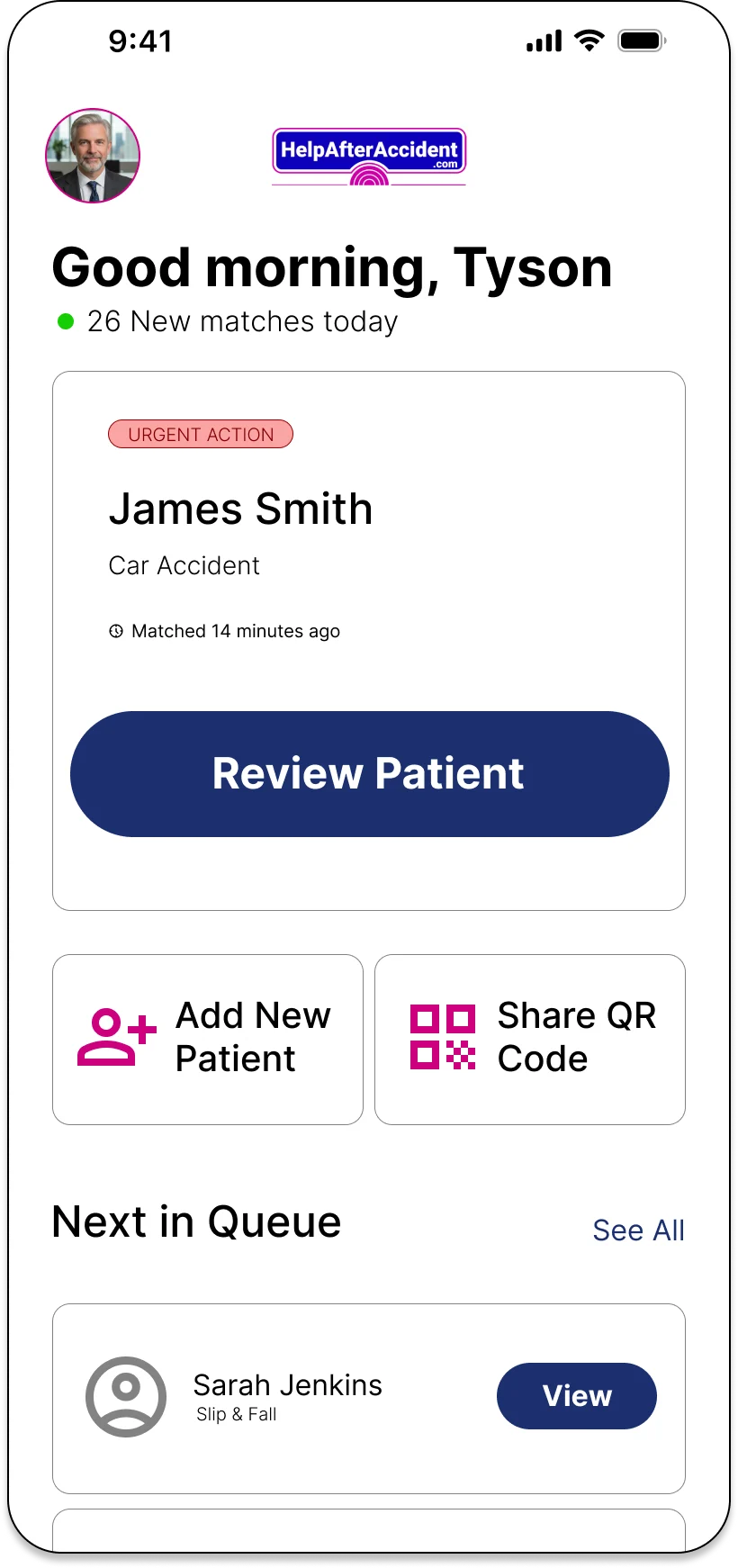 Day-one dashboard